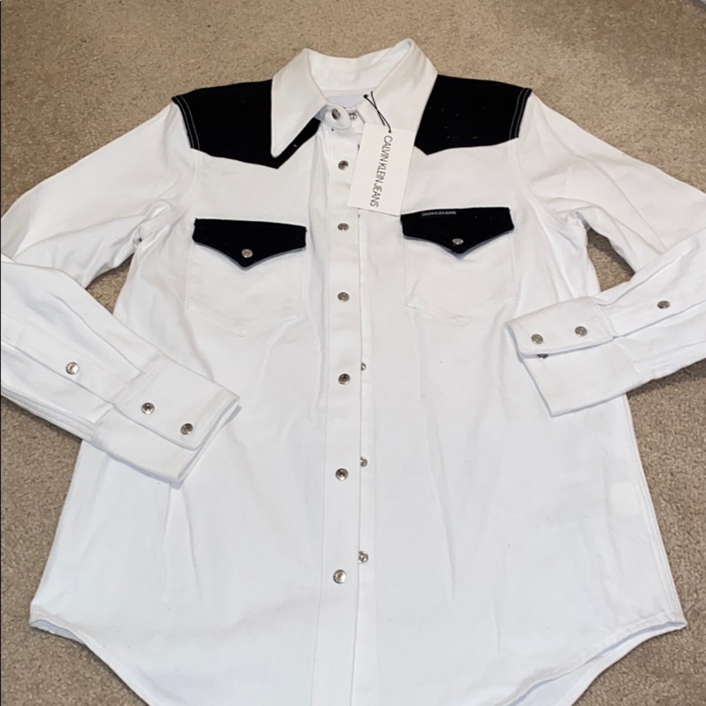 Calvin Klein denim button up